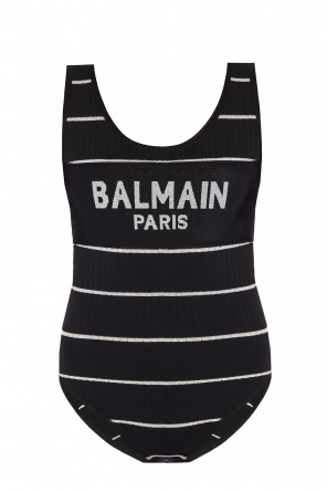 Prążkowane body z logo, zdjęcie 1 Prążkowane body z logo od Balmain
